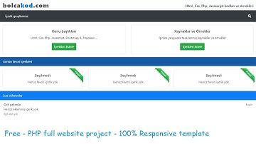 Ücretsiz Mobil uyumlu ve yönetim panelli PHP websitesi & Free PHP full website Responsive template.