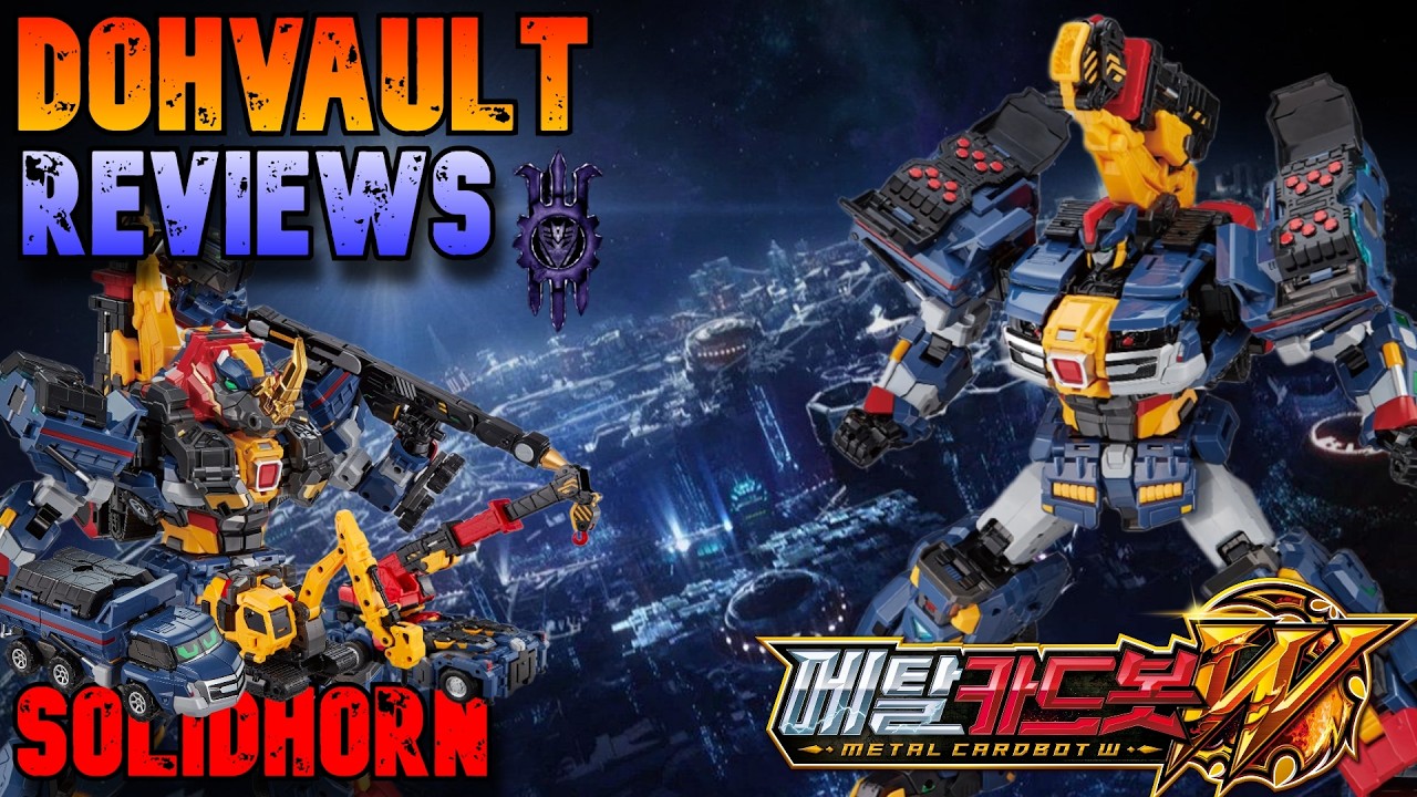 Interesting take on a Combiner! Metal CardBot-W Solidhorn Reveiw!!