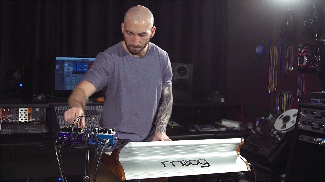 Pyramids Flanger & Avalanche Run Delay and Reverb on Synth w/ Moog Sub 37