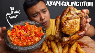 MUKBANG AYAM PEDAS SATU EKOR UTUH!! MAKAN AYAM PEDAS