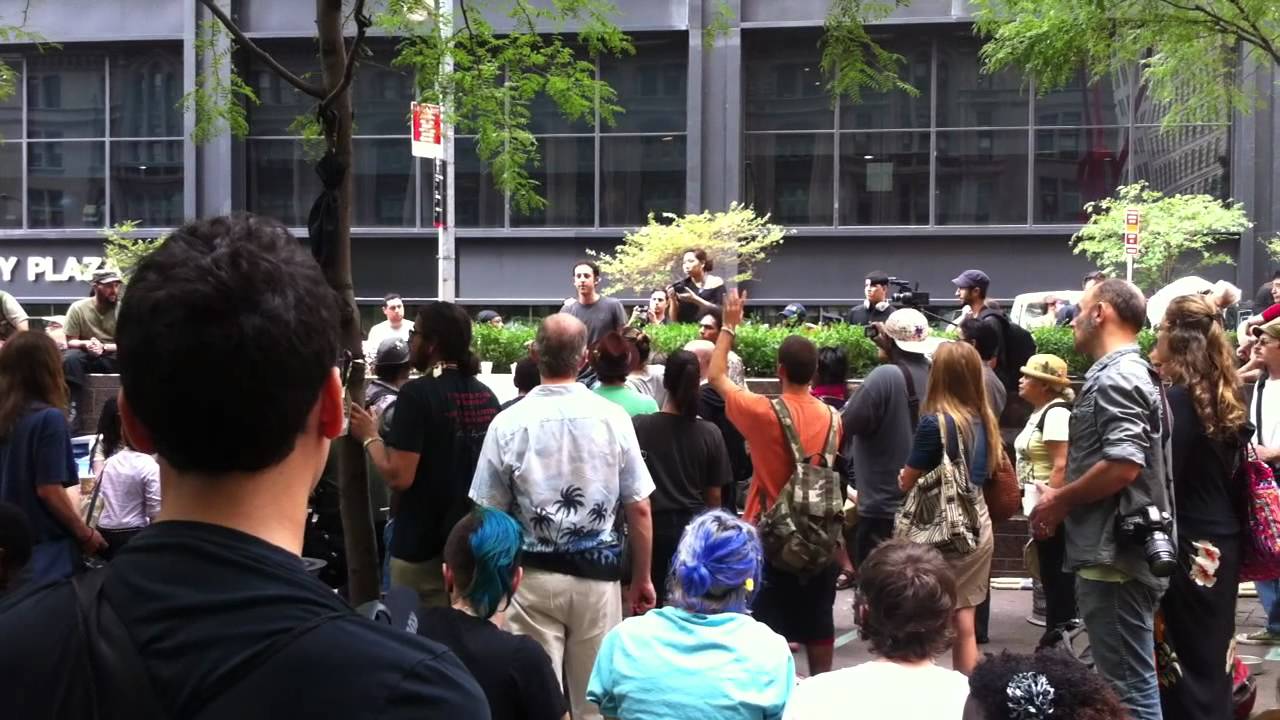 People's Microphone in Zuccotti Park - Wall Street