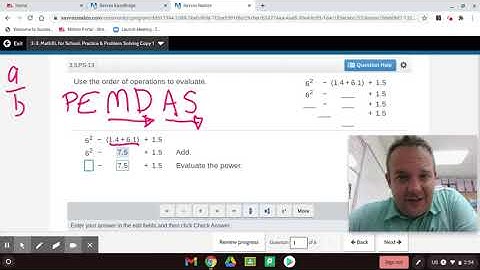 Order of Operations 3-3 Practice & Problem Solving Envision Grade 6 Math
