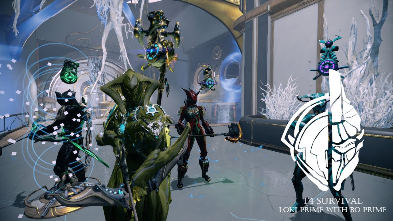 Warframe- The Void#39- T4 Survival With Wartubers 66min- Loki Prime ...