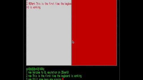 Sinclair QL on ZEsarUX emulator - keyboard working