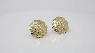 Pure 10kt Yellow Gold Nugget Earrings