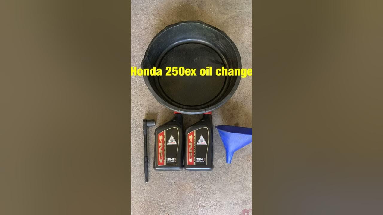 Honda 250ex oil change - YouTube