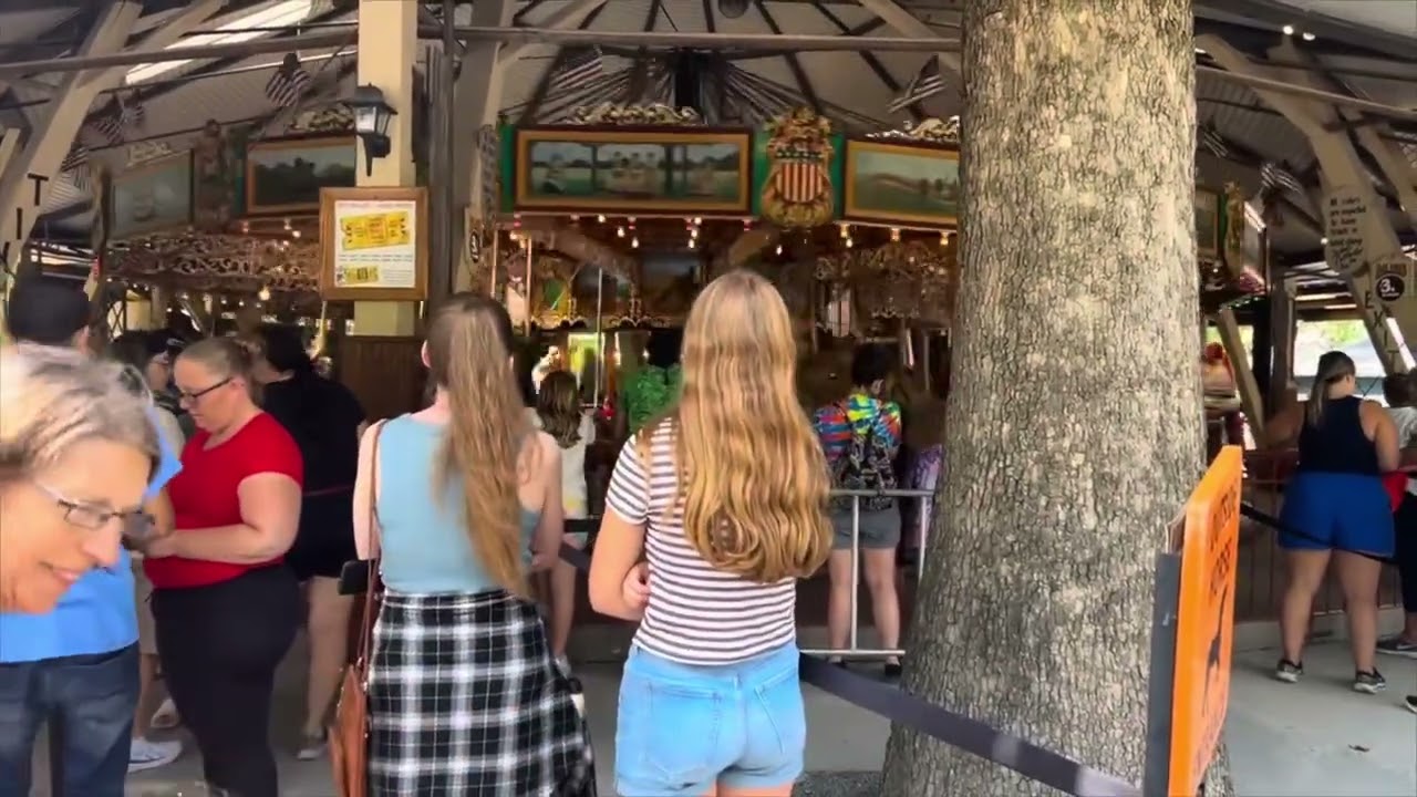 Grand Carousel Off-Ride POV Knoebels Amusement Resort Brass Ring Carousel