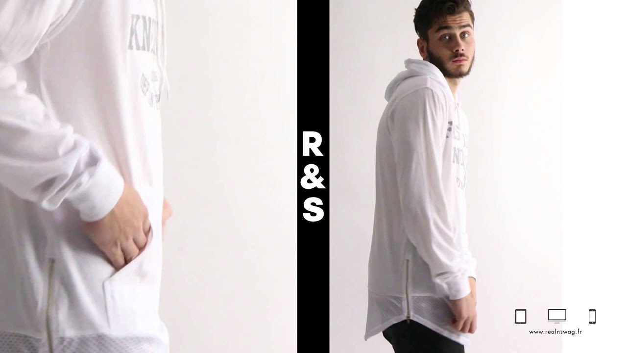 Sweat Capuche Oversize First Round Knockout Defyant Blanc