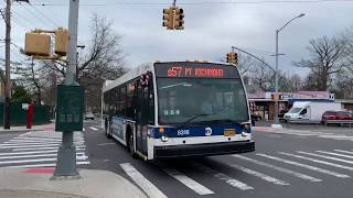 Port Richmond Bound 2016 Novabus LFS 8316 S57 Bus At Guyon Av & North Railroad Av
