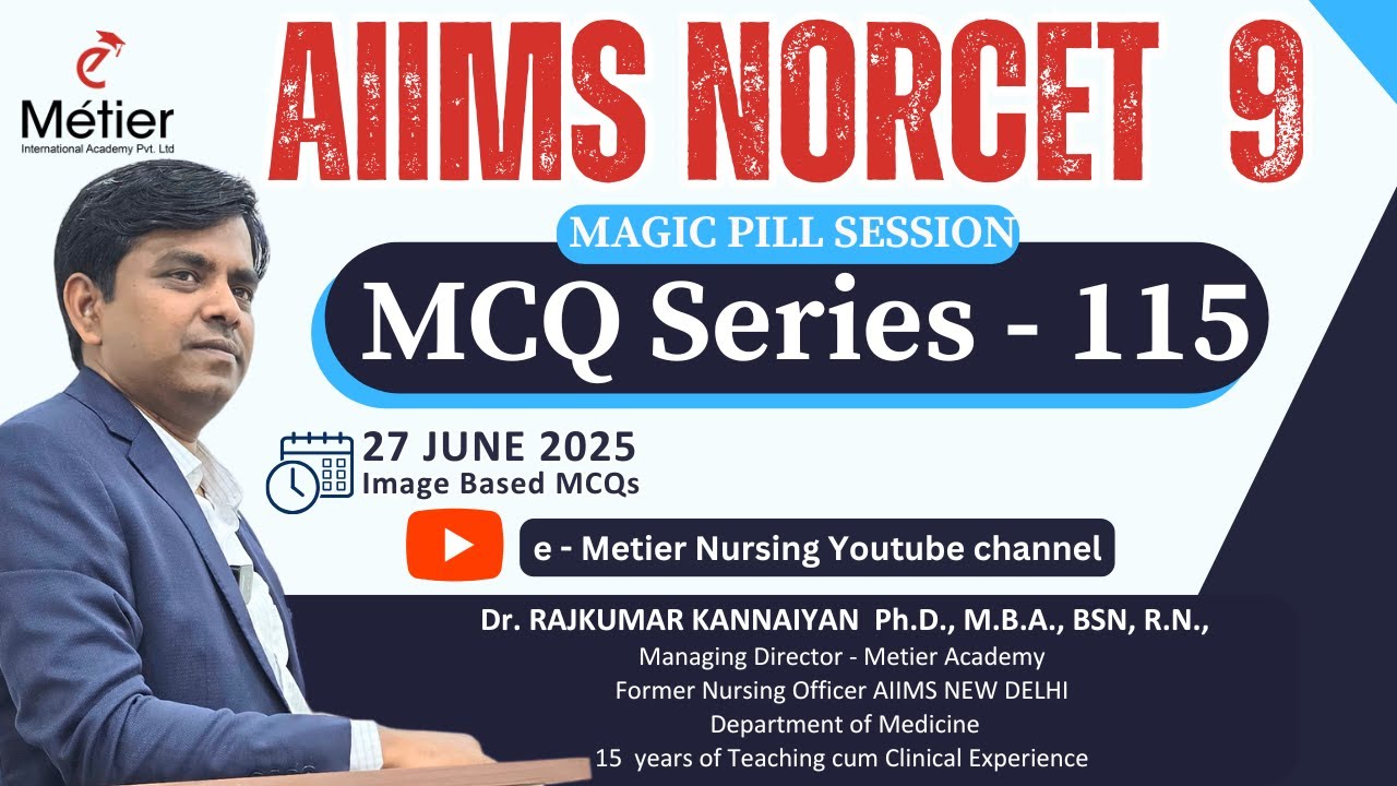 Image Based MCQs l Magic Pills 115 | NORCET- 9 & JIPMER | MIA | Dr Rajkumar Sir Team