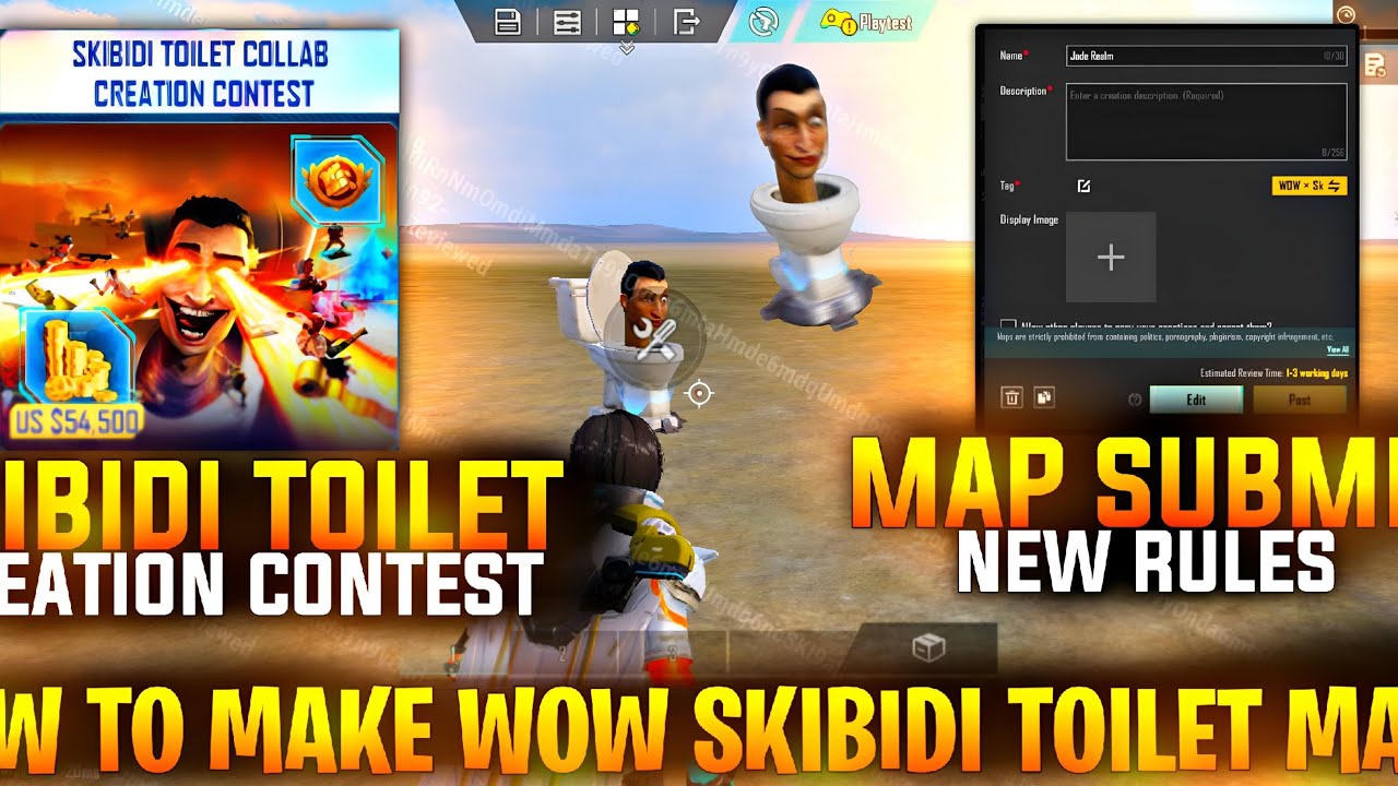 Skibidi Toilet Collab Creation Contest | How to Make Wow Skibidi Toilet Map | How to Submit Wow Map