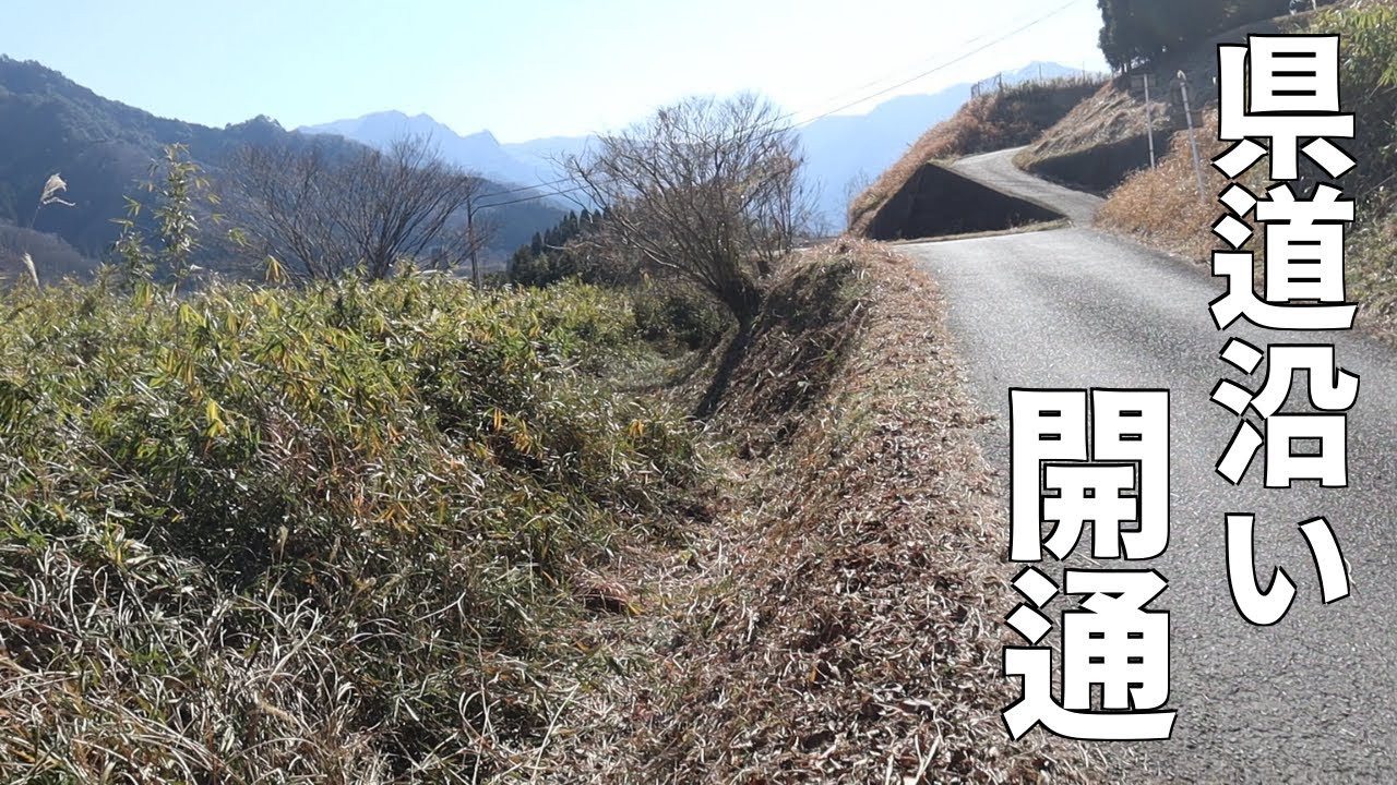 県道沿いの法面開通する！またガスボンベ出てくる