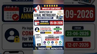 50 Days Legal Metrology Inspector Study Plan #techpsc