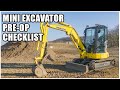 How to do a Mini Excavator Pre-Operation Inspection | Heavy Equipment Operator