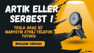 Tesla Magnetic Araç İçi Telefon Tutucu Güçlü Manyetik Bağ Ve Estetik Çözüm Nt-112003