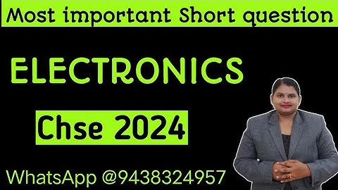 Electronics importants // #chse electronics #physics180 #short question electronics