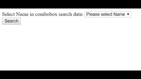 How to search data from database when user select on combobox?