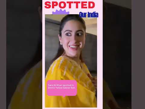 Sara Ali Khan spotted in Ethnic Yellow Salwar Suit. #saraalikhan #bollywood @Indiaxt