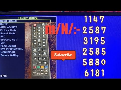 All tv led service codes .all china tv factory mode sabhi prakar ke LED TV ka service menu