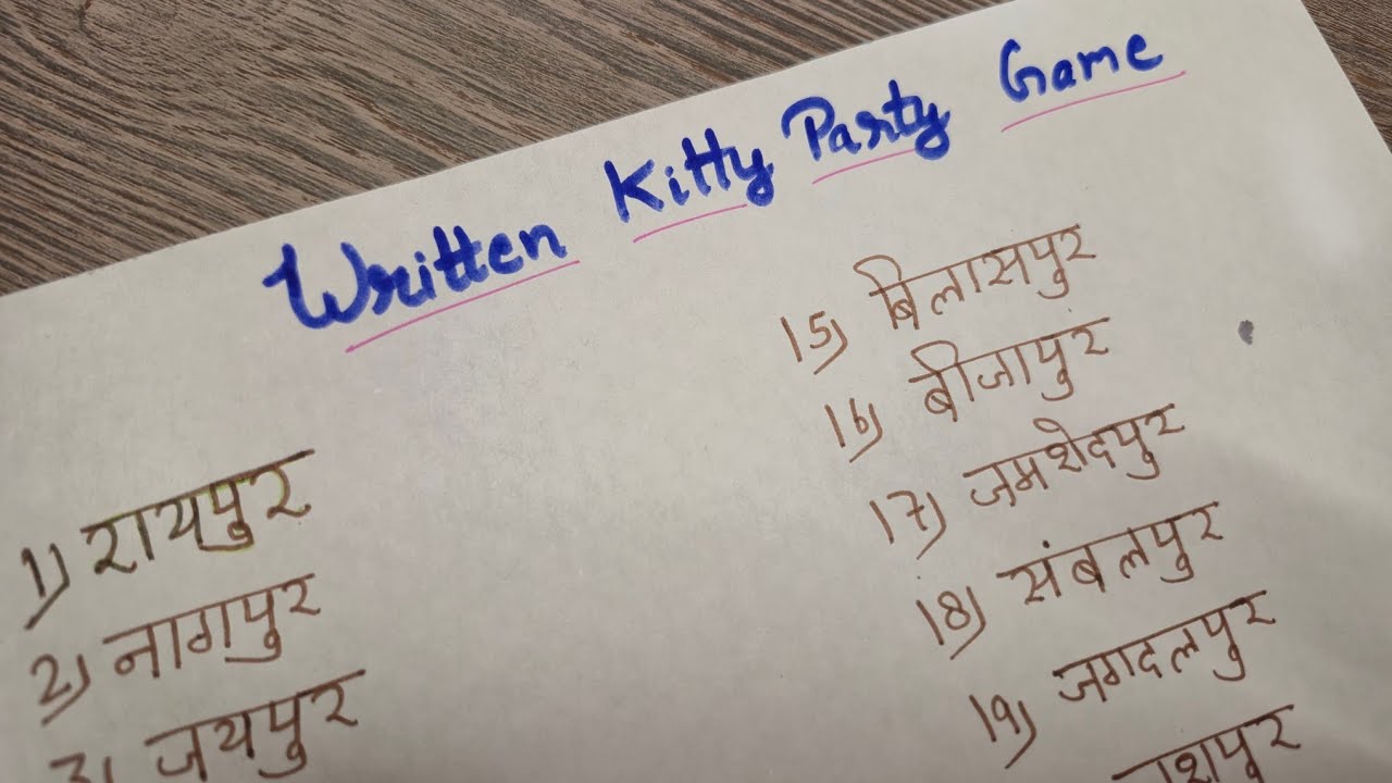 No Preparation Written Game | New Interesting Paper Game For Kitty Parties