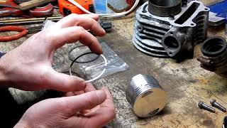 The Yerf Dog Go Kart Part 9: Checking ring End gap, and ring installation.