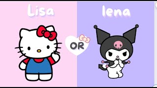 Lisa Or Lena Hello Kitty Vs Kuromisanrio