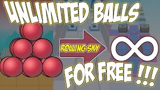 Rolling Sky - How To Get UNLIMITED Balls FOR FREE!!! STILL WORKING