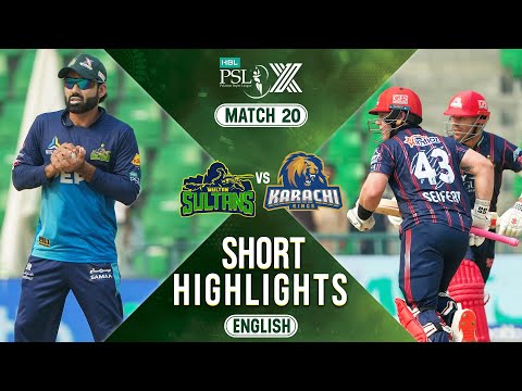 Short Highlights | Multan Sultans vs Karachi Kings | 𝐄𝐍𝐆𝐋𝐈𝐒𝐇 | Match 20 | HBL PSL X | M2M1A
