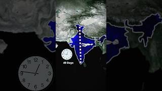 How long would YOU take to cross India? 🇮🇳 #mapanimation#India