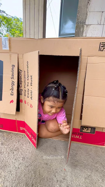 SIMPLE CARDBOARD HOUSE #creative #creation #toys #diy #cute