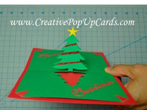 Facile Christmas Tree Pop Up Scheda Tutorial