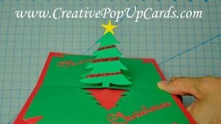 Easy Christmas Tree Pop Up Card Tutorial