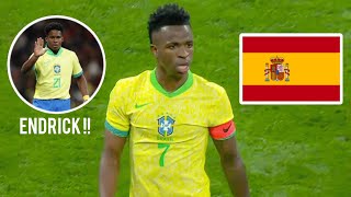 Vinicius jr & Endrick vs Español for the first time!!  l  Spain vs Brazil (3-3) 🇪🇸🇧🇷