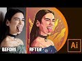 DuaLipa in cartoon, SpeedArt vector using Adobe Illustrator CC