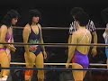 全日本女子プロレス　ナンシー久美、堀あゆみ vs ミミ萩原、大森ゆかり　WWWA世界タッグ選手権試合　1981年11月9日　沖縄・奥武山体育館