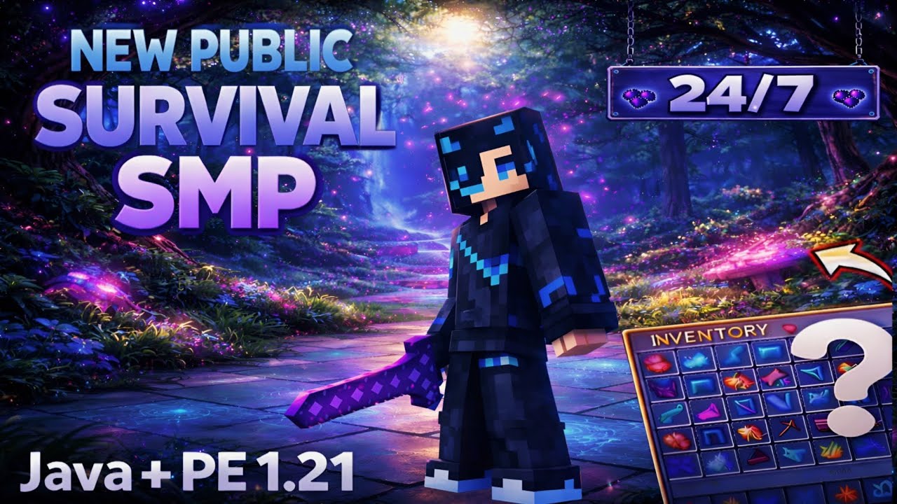 🔥 Best Public Survival SMP - 24/7⏰ – For Java & PE Players🎮 | #minecraft #publicsmp