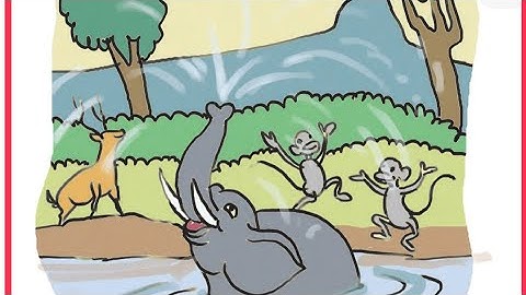 Writing skill Class 2- Elephant and the friends with Hindi translation