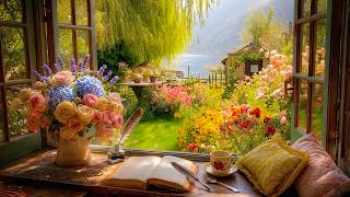 dreamy morning garden for tea &amp; read 🌻🌞 soft piano music to read, study &amp; deep focus