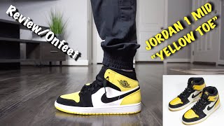 air jordan 1 mid yellow toe release date