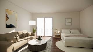 The Normandy Apartments Madison, WI - Studio (552 sqft) 3D Render Video Tour