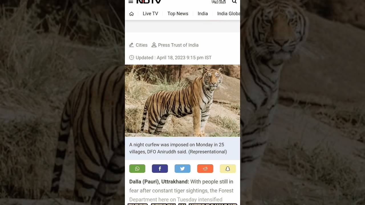 Tiger attack in Uttarakhand 