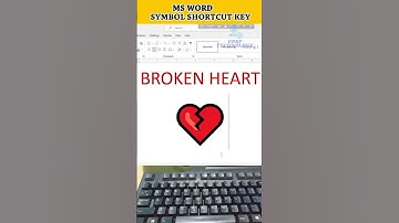 How to Insert Broken heart Symbol in MS Word | #trending  #shorfeed #youtubeshorts #Shorts #MSWord