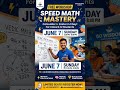 Is math slowing you down? 🧠⚡Join our FREE Speed Math Mastery Workshop and learn the ancient tricks.