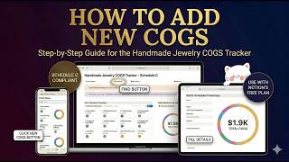 How to Add a COGS Transaction in the Notion Expense Tracker for Handmade Jewelry (Schedule C)