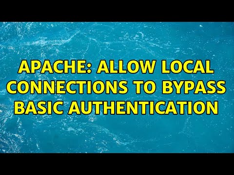 Apache: allow local connections to bypass basic authentication