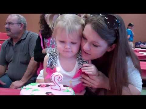 Baby Blowing Out The Birthday Cake Candle
