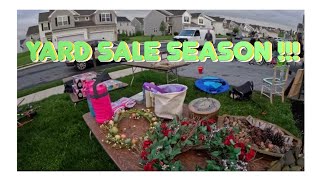 1st neighborhood yard sales of the season…I managed to get a few things…