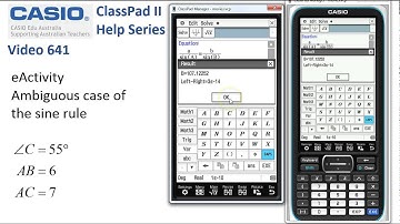 ClassPad Help 641 - Ambiguous Case Of Sine Rule