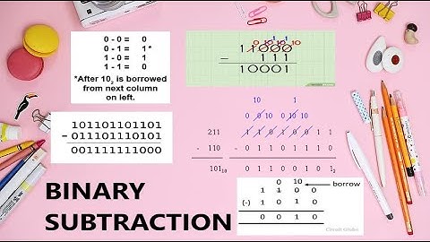 SUBTRACTION OF BINARY NUMBERS || BINARY NUMBERS