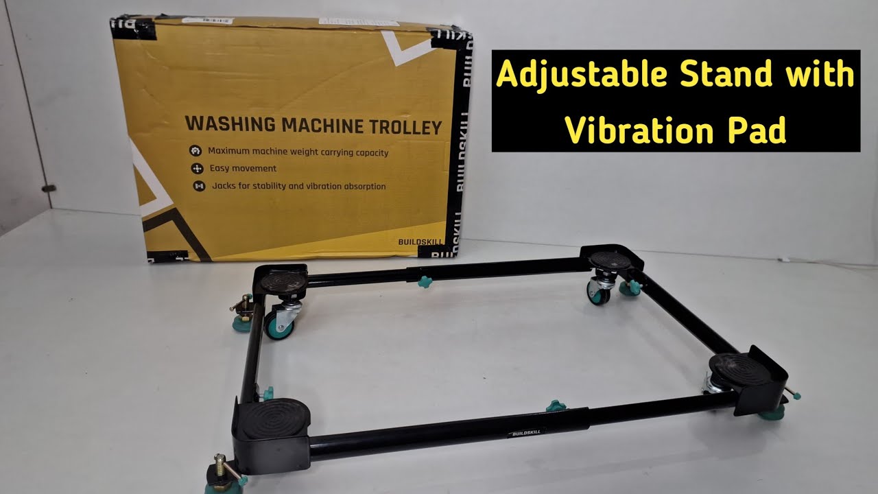 Washing Machine Stand with Wheels and Vibration Pad | Buildskill Stand